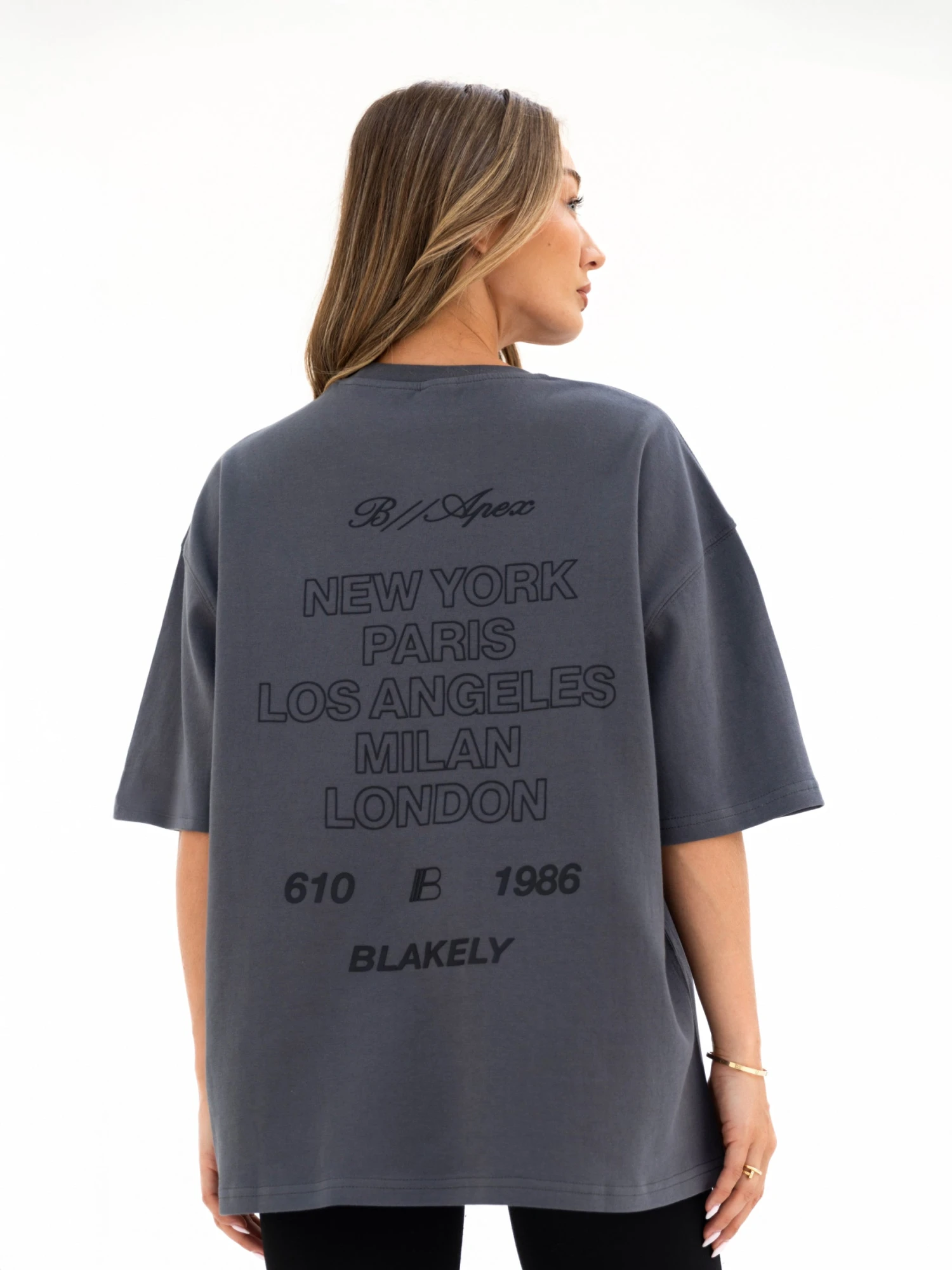 Apex City Ultra Oversized T-Shirt - Charcoal Apex City Ultra Oversized T-Shirt - Charcoal -BLAKELY CLOTHING SHOP LEAD3256CHARCOAL06D