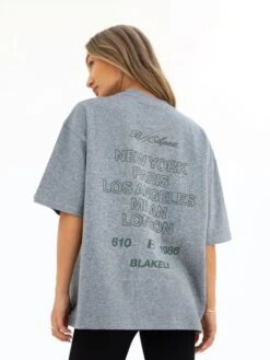Apex City Ultra Oversized T-Shirt - Marl Grey