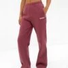 Amelie Wide Leg Sweatpants - Dark Pink