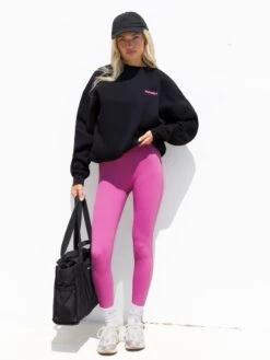 Amelie Oversized Jumper - Black & Pink -BLAKELY CLOTHING SHOP MONOPINKBRANDD 1