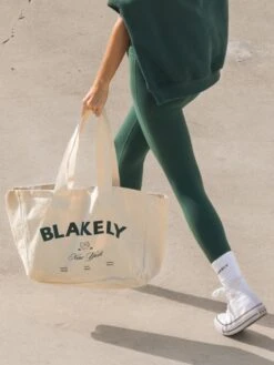 NY Crest Tote Bag - Natural -BLAKELY CLOTHING SHOP NYCRESTTOTED