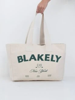 NY Crest Tote Bag - Natural