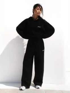 Knitted Wide Leg Sweatpants - Black -BLAKELY CLOTHING SHOP brand 02D 2fc7aee2 d622 4538 852b 33cb792c8b40