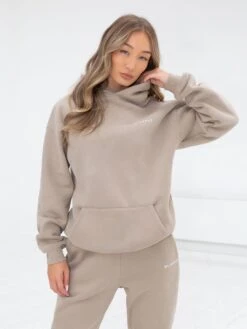 Series Oversized Hoodie - Washed Khaki -BLAKELY CLOTHING SHOP edit836AWBrown 02D