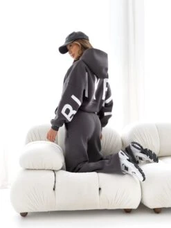 Isabel Wide Leg Sweatpants - Charcoal -BLAKELY CLOTHING SHOP isabeljoggersbrand 8